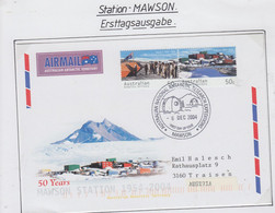 AAT 1966 50Y Mawson Station FDC Ca Mawson 6 DEC 2004 (MN194A) - FDC