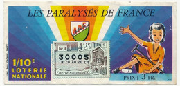 FRANCE - Loterie Nationale - 1/10ème - Les Paralysés De France - 42eme Tranche 1963 - Billetes De Lotería