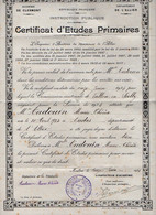 VP20.479 - MOULIN X CLERMONT 1934 - Certificat D'Etudes Primaires - Melle  Marie Thérèse AUDOUIN Née à AUDES ( Allier ) - Diplomas Y Calificaciones Escolares