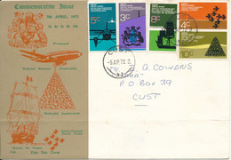 New Zealand FDC 5-4-1972 Commemorative Issues 1972 Complete Set Of 5 With Cachet Folded Cover - FDC