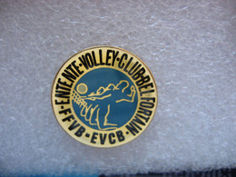 Pin's Du Club EVCB (Entente Volley Club Belfortain) Avec La FFVB (Fédération Francaise De Volley Ball) - Voleibol