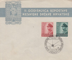 Enveloppe  FDC  1er  Jour   CROATIE   Pour   La   Jeunesse   Oustachie   1943 - Croatie
