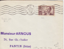 F Lettre  Obl. RBV Paris XIX Le 26 Dec 38 Sur N° 418 (La Radio Aux Aveugles) Pour Pantin - Briefe U. Dokumente