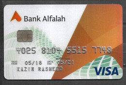 PAKISTAN  USED VISA CARD  , ATM CARD  COLLECTABLE CARD  BANK ALFALAH - Geldkarten (Ablauf Min. 10 Jahre)
