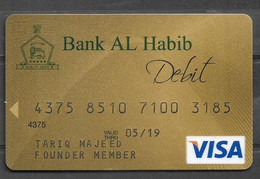PAKISTAN  USED  VISA CARD , ATM CARD  COLLECTABLE CARD  BANK ALHABIB - Credit Cards (Exp. Date Min. 10 Years)