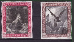 1965 San Marino N°. 701+702** Die Hölle Und Das Fegefeuer, 700. Geburtstag Von Dante Alighieri ( Dichter ) - Neufs