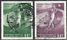 Chile 1962 - Mi 606/07 - YT 296 + Pa 210 ( World Football Cup ) - 1962 – Cile