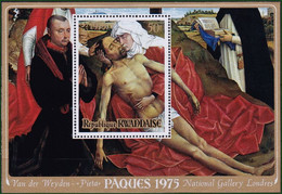 1975 Rep. Rwandaise. Paques - Ostern,  " Pieta " Van Der Weyden - Easter
