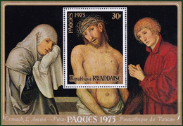 1975 Rep. Rwandaise. Paques - Ostern,   " Pieta " Cranach, L Ancien - Easter