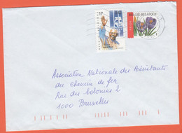 BELGIO - BELGIE - BELGIQUE - 2004 - 17F Nelson Mandela + Prior Flowers, Corn Flower Left Imperf - Viaggiata Da Tournai P - Covers & Documents