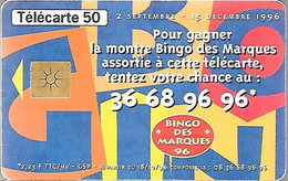 CARTE-PUCE-PRIVEE-PUBLIC-50U-EN1483-GemB-08/96-BINGO Des MARQUES 96-V°D N° Série B68160001-Utilisé-BE - 50 Unità  