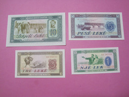 Albania Lot 4 X Banknotes, 1976 UNC. - Albania