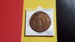 BELGIQUE 1830-1880 50 ANS INDEPENDANCE MEDAILLE BRONZE 10 RAYONS MODULE 10 CENTIMES MORIN M/13G COTES : 50€-100€-200€ - 10 Cent