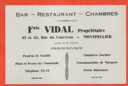 Ancienne CARTE DE VISITE " François VIDAL "  (MONTPELLIER)  (Voir Photo Et Détail) - Cartes De Visite