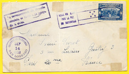 1938 Lettre Par Avion De SAN LORENZO Honduras à PARIS France ** Air Mail - Honduras
