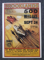 CARTE POSTALE PUB MOTO ANCIENNE OLD MOTORCYCLE BROOKLANDS 500 MILES RACE 1930 - Motos