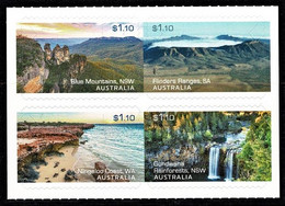 Australia 2022 Our Beautiful Continent Set Of 4 Self-adhesives MNH As Block - Neufs
