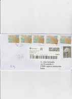 Spagna 2022 - Busta Racc. X L'Italia Affrancata Con 6 Stamps - Storia Postale