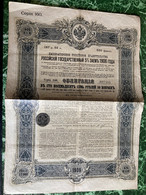 Gt  Impérial  De  Russie  Emprunt  De  L' État  Russe  5%  1906 --------------   Obligation  De  187,50  Roubles - Russia