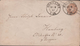 1867. PREUSSEN. 3 DREI SILB. GR. Envelope To Hamburg Cancelled GOERLITZ 16/9 67. Reverse Arrival Cancel HA... - JF432983 - Entiers Postaux