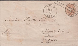 1867. PREUSSEN. 3 DREI SILB. GR. Envelope To Mariestadt Cancelled USOZ 22 8 67.  - JF432984 - Interi Postali