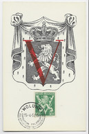 BELGIQUE 10C LION CARTE MAXIMUM WOLUWE 15.4.1951 - 1934-1951