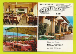 MONACO VILLE Restaurant Bar CASTELROC Place Du Palais Intérieur Extérieur Terrasse Chaises D'époque Télé Ancienne - Wirtschaften & Restaurants