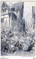 Illustrateur  ROBIDA  Jeanne D'Arc Et La Troupe De Sortie Descendent Vers La Porte Du Pont ...24 Mai 1430  . 2 Scans - Robida