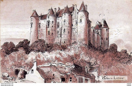 Illustrateur ROBIDA  Château De LUYNES.   2 Scans  Très Bon état - Robida