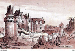 Illustrateur ROBIDA  Château De LANGEAIS.   2 Scans  Très Bon état. - Robida