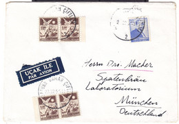 Turquie - Lettre De 1956 - Exp Vers München - Storia Postale