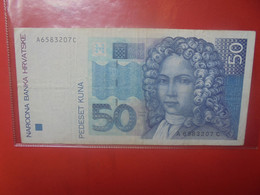 CROATIE 50 DINARA 1993 Circuler (L.12) - Croatia
