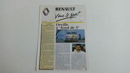 Coupure De Presse Automobile Renault Vive Le Sport - Andere & Zonder Classificatie