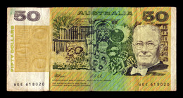 Australia 50 Dollars 1973-1994 Pick 47h WEE BC/MBC F/VF - 1974-94 Australia Reserve Bank (paper Notes)
