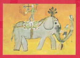 233380 / Children's Drawing , BULGARIE  Art VELISLAV KUNCHALOV - 10 YEARS , Elephant Animal  Circus Cirque , Bulgaria - Dessins D'enfants