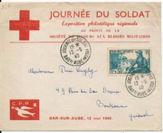 Bar Sur Aube (10) Journée Du Soldat 1940 Exposition Philatélique Au Profit De La SSBM - Croix Rouge