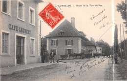 CORBELIN (Isère) - Route De La Tour-du-Pin - Café Laurent, Attelages De Boeufs & De Chevaux - Corbelin