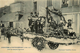 Châteaubriant * La Cavalcade Du 12 Mai 1907 * Le Char Des Garçons Coiffeurs * Carnaval Mi Carême - Châteaubriant