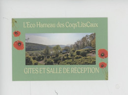 Colleville Route De Valmont; L'Eco Hameau Des Coqs'LitsCaux - Gites Et Salle De Réception - Coquelicot Carte De Visite - Valmont