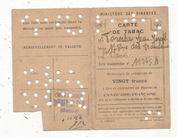 JC, Ministère De Finances ,carte De Tabac, SAINT DENIS, 2 Scans - Unclassified