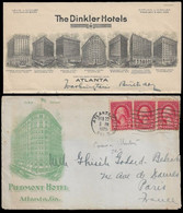 U.S 1926 ILLUSTRATED HOTEL COVER - PIEDMONT HOTEL, ATLANTA - WITH CONTENTS - Covers & Documents