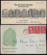 U.S 1926 ILLUSTRATED HOTEL COVER - PIEDMONT HOTEL, ATLANTA - WITH CONTENTS - Storia Postale