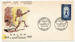 FRANCE - Env. FDC - 20F Vaincre La Poliomyélite - Premier Jour - 31 Octobre 1959 - Paris - 1950-1959