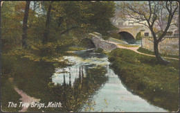 The Two Brigs, Keith, Banffshire, 1910 - JW Bland Postcard - Banffshire