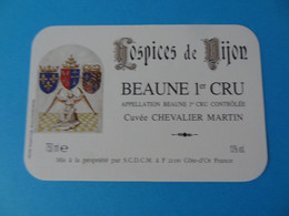 Etiquette De Vin Hospices Hospices De Dijon Beaune 1er Cru - Bourgogne