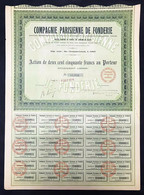 Compagnie Parisienne De Fonderie Action 01 09 1926 Cod.doc.310 - Industrie