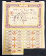 Action Banque De L'Océan Indien 15 01 1929 Cod.doc.316 - Industry
