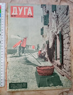 1957 YUGOSLAVIA VINTAGE DUGA MAGAZINE NEWSPAPERS Mai Zetterlin ISTRA CROATIA BERLIN FILM FEST US Gruenther Alfred Sisley - Slav Languages