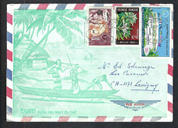 POLYNESIE FRANCAISE P.A. 1973: LSC Ill. De Papeete (Tahiti) Pour Lavigny (VD, Suisse)  Affr. De 33F - Cartas & Documentos