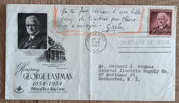 Etats Unis - FDC 1954 - YT N°584 - George Eastman, Inventeur - 1951-1960